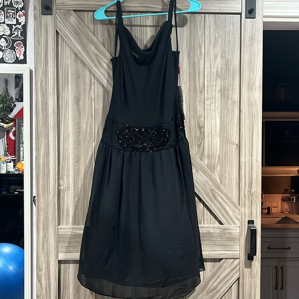 Milano black sheer dress size xs